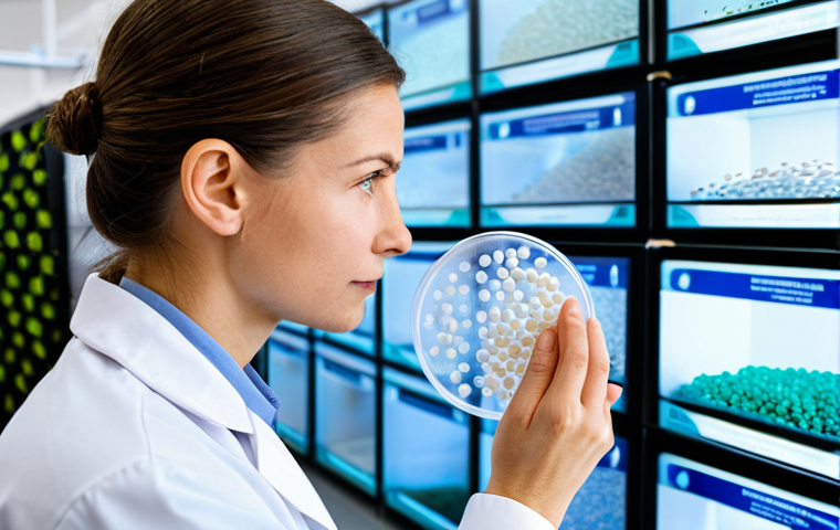Bioplastics Production**

"A scientist in a clean lab coat, examining a petri dish containing marine bacteria, with a display showing bioplastic pellets in the background. Focus on the potential of marine bacteria to create sustainable alternatives to traditional plastics. Fully clothed, appropriate attire, professional setting, safe for work, perfect anatomy, natural proportions, professional photography, high quality."

**